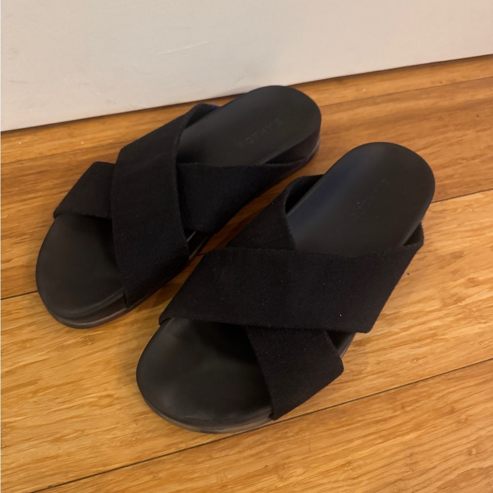 Rothy's the Crossover Sandal - Black - Women’s size 8